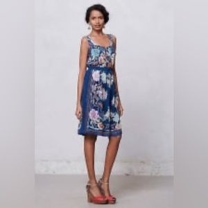 MOULINETTE SOEURS ANTHROPOLOGIE Mabel Silk Dress Size Small